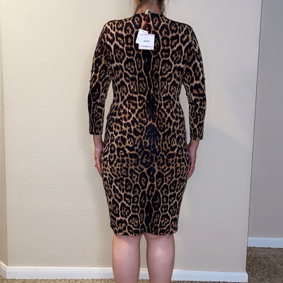NWT Anne Klein leopard print wrap dress size 6 - Picture 5 of 5